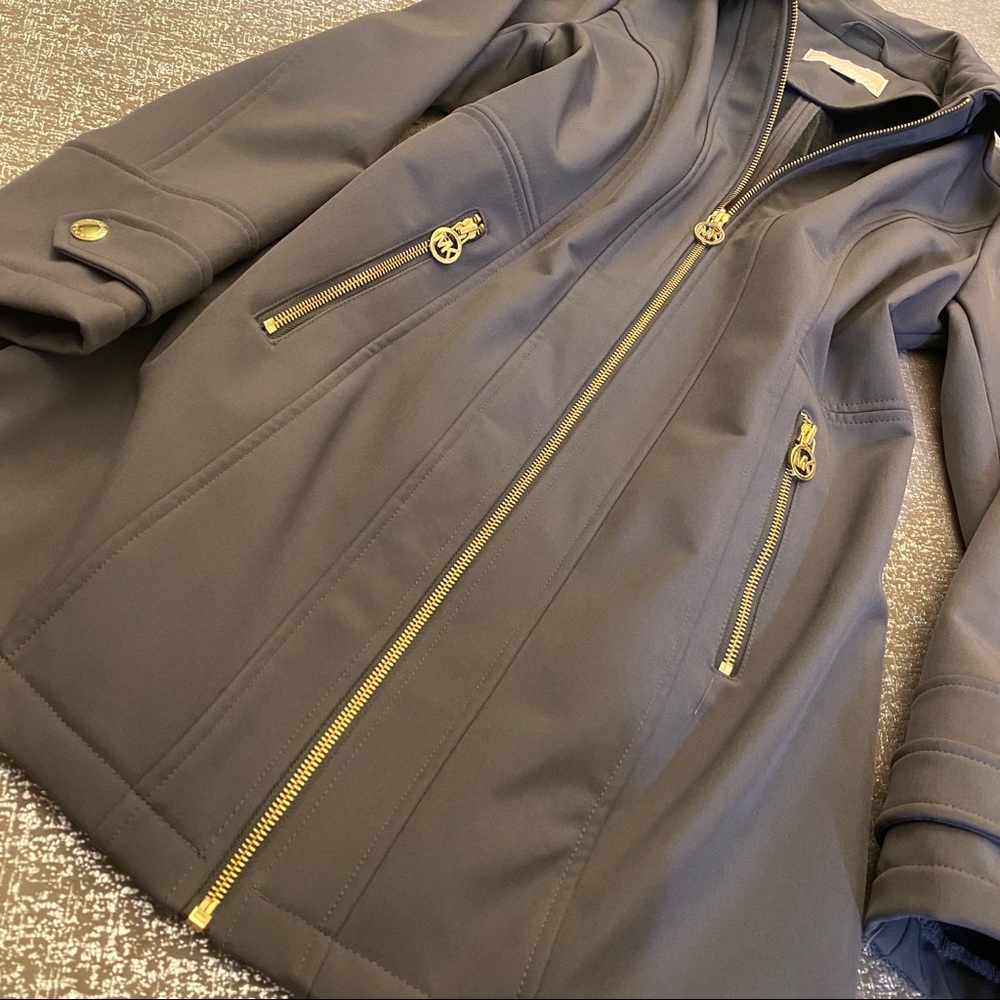 Michael Kors Long Logo Detail Coat - Picture 3 of 6